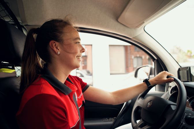 Parcel delivery woman